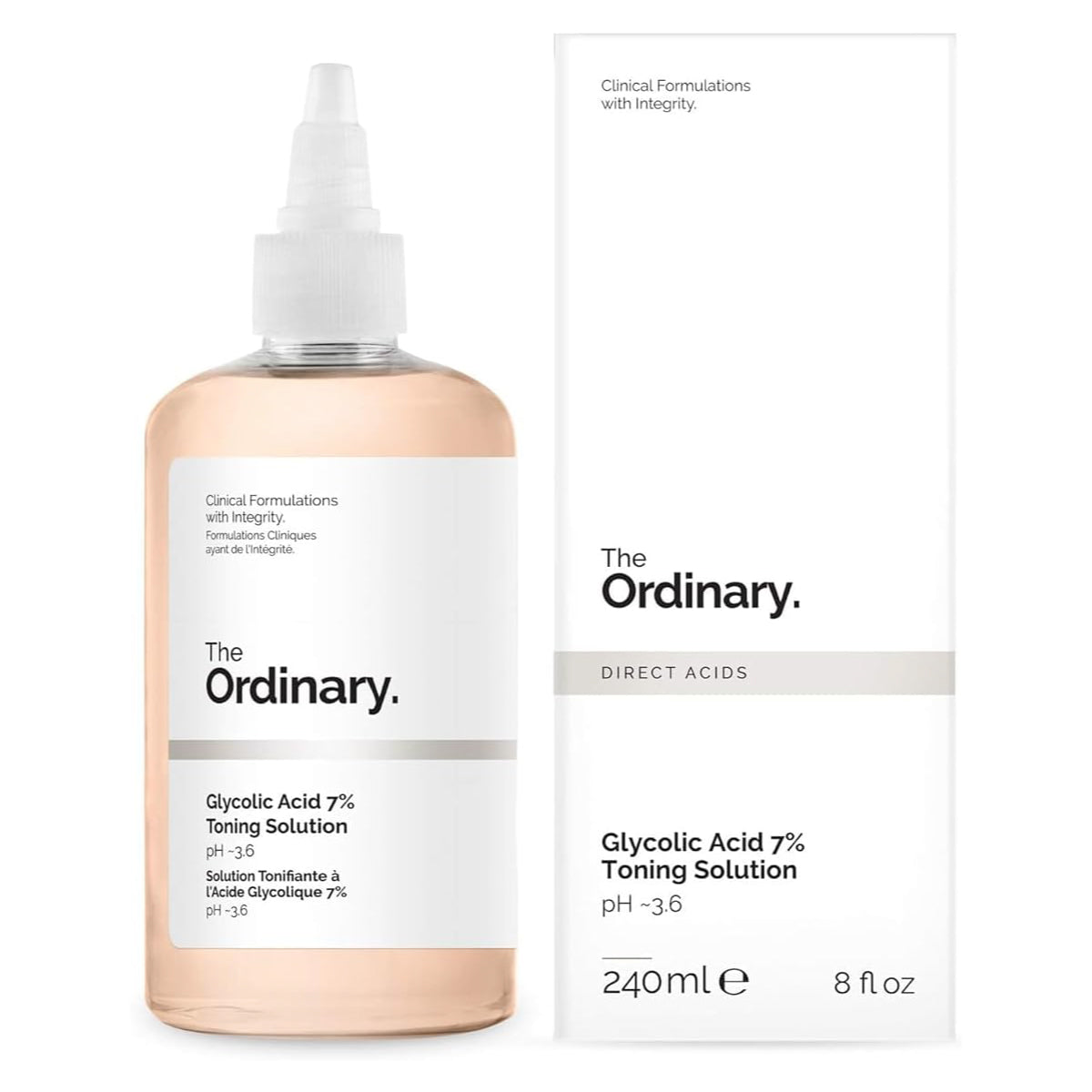 The Ordinary Glycolic Acid 7% Toner – 240ml | AHA Exfoliant