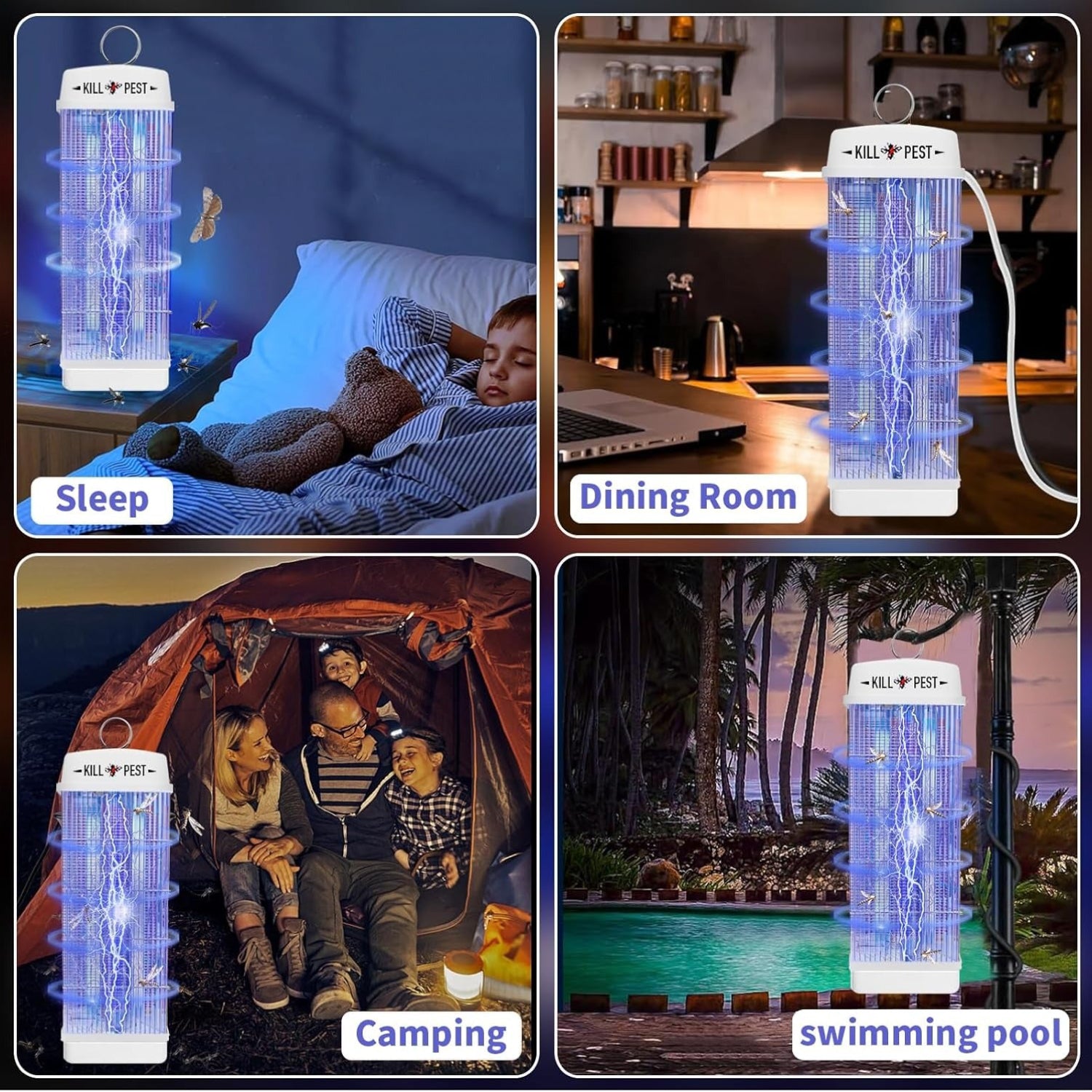 Mosquito Killer Lamp | Indoor & Outdoor Bug Zapper | Safe UV Insect Trap for Home