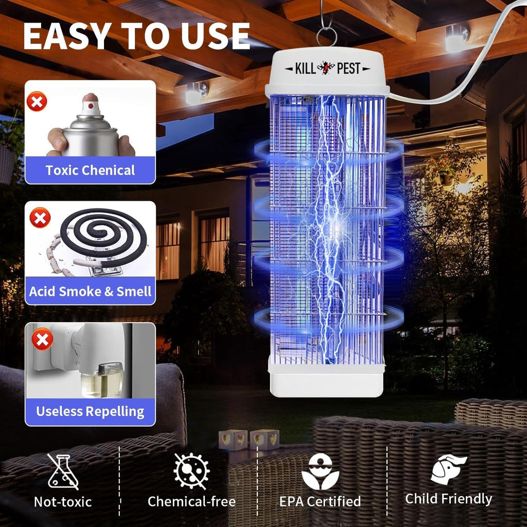 Mosquito Killer Lamp | Indoor & Outdoor Bug Zapper | Safe UV Insect Trap for Home