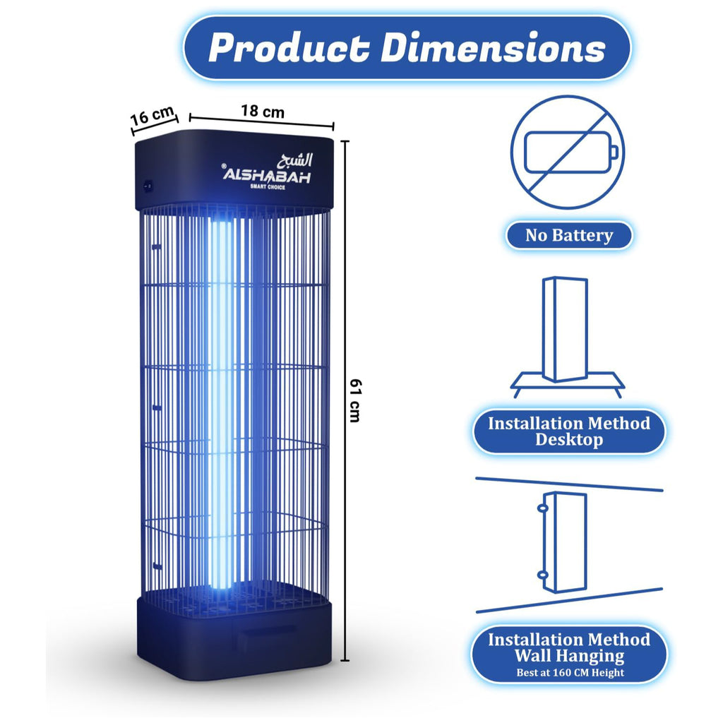 ALSHABAH 3800V Mosquito Killer Lamp | High Power UV Electric Insect Zapper for Indoor & Outdoor