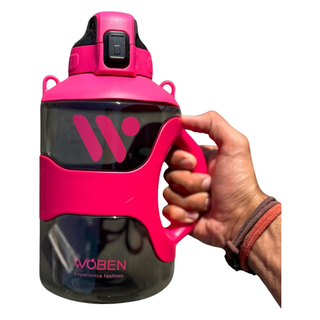 2.2L Half Gallon Pink Water Bottle – BPA-Free, Leak-Proof, Reusable Jug with Handle for Gym & Outdoor Use